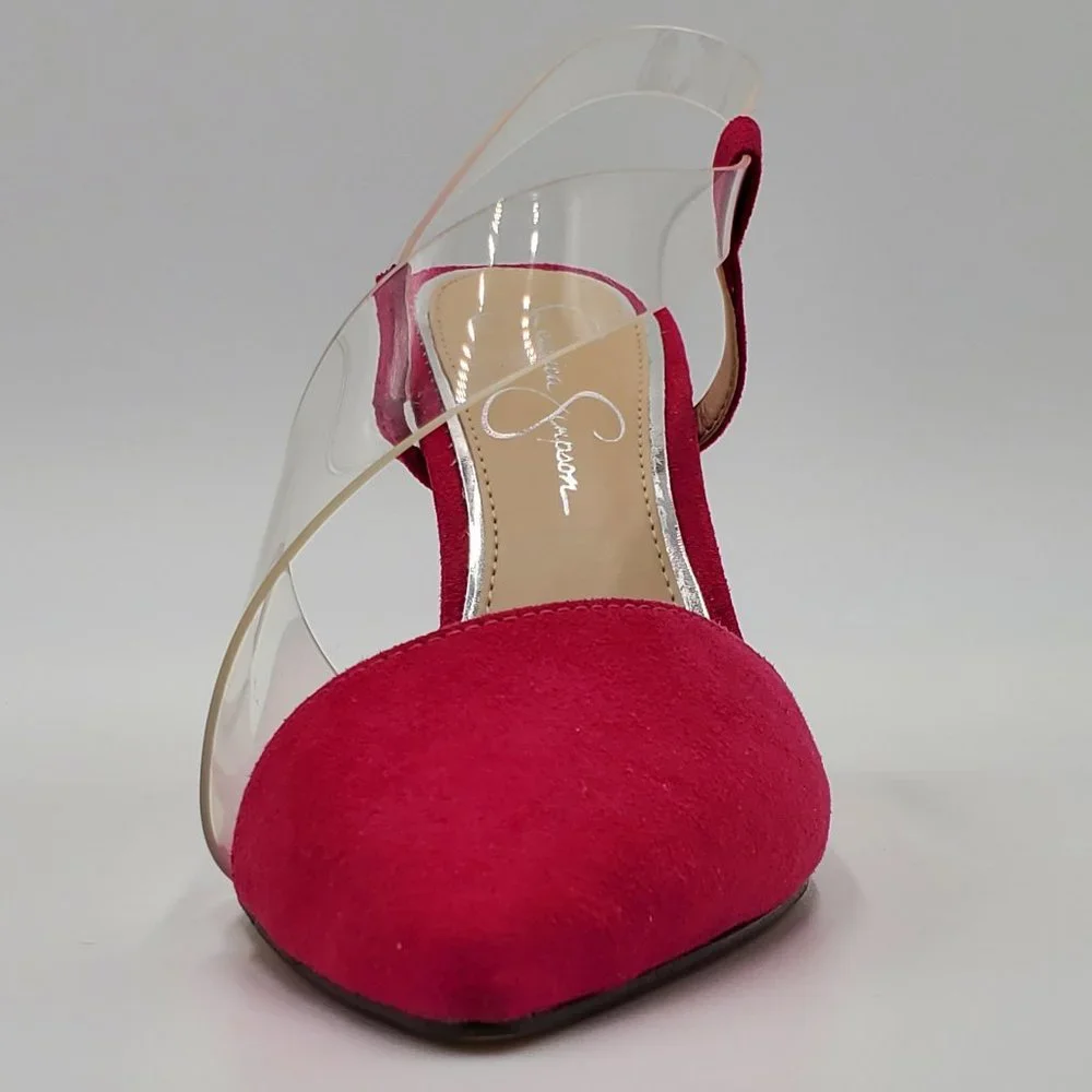 Jessica Simpson Magenta Sling Back Heels - Picture 14 of 17